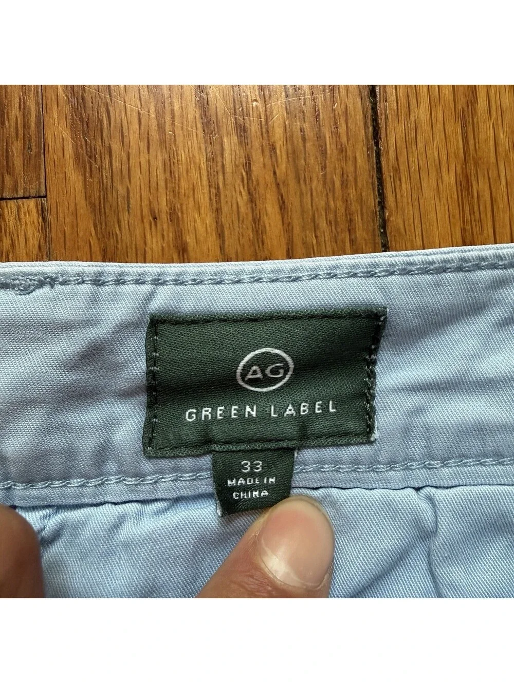 Adriano Goldschmidt Shorts Mens 33 Green Label Light Blue Relaxed Chino Golf